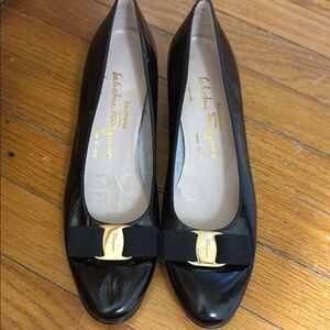 Salvatore Ferragamo Black Leather Women's Shoes